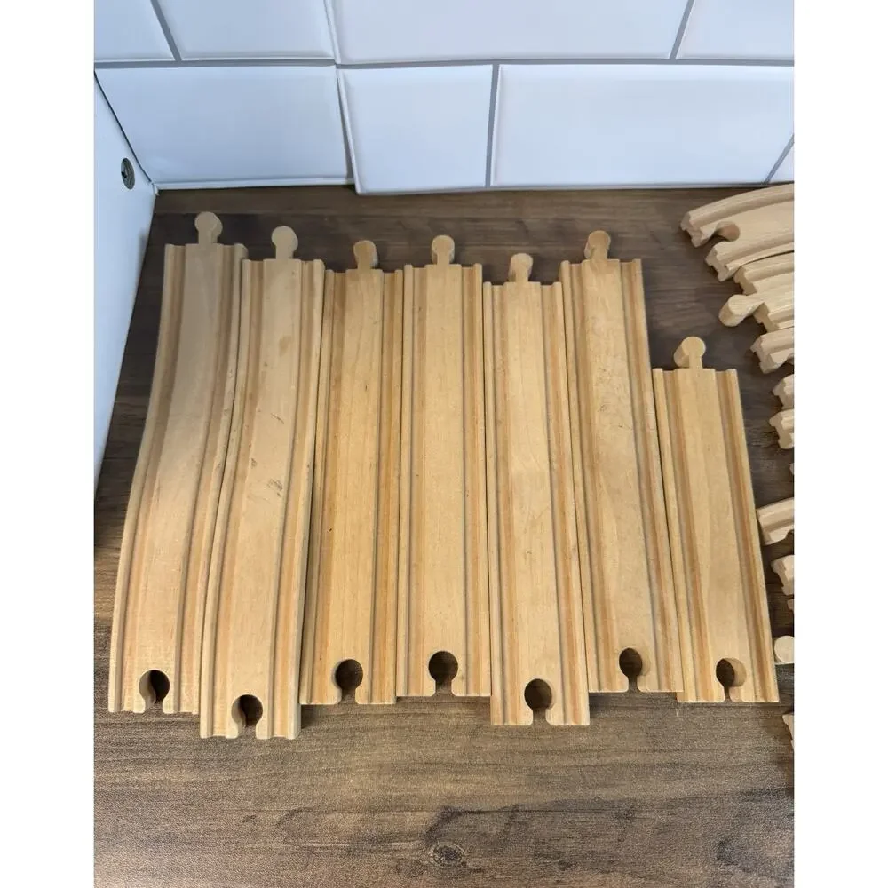 Thomas & Friends Wooden Railway Track Lot 23 Pc Vintage Straight Curved Switch